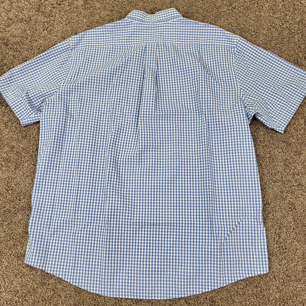 L.L. Bean Shirt Mens XL Blue Gingham Excellent Traditional Fit Cotton 280483 - Picture 3 of 8
